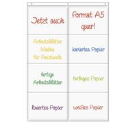 TimeTEX suspendu avec poches de crochets, format A5 paysage Lot de 8