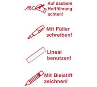 TimeTEX Tampon sérigraphié Perpetuum 4 en 1 sur un guide d'agrafage propre.