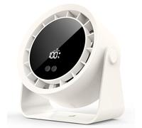 Timiyou Ventilateur de Table Très Silencieux 20 dB avec Affichage Numérique, 100 Vitesses, Batterie USB Rechargeable, Inclinable à 360° Manuellement et Suspendu pour Bureau et Chambre à Coucher