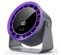 Timiyou Ventilateur de Table Ultra Silencieux (<35dB) & Puissant - USB Rechargeable, 100 Vitesses, Tête 360°, Batterie 3600mAh, Portable/Suspendable pour Maison/Bureau/Chambre/Voiture