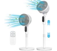 Timiyou Ventilateur Sur Pied, Ventilateur Silencieux Avec Télécommande Puissant Flux D'Air,6 Vitesses Et 9H Minuterie,Hauteu[QW469]