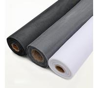 Timizi Moustiquaire Fibre de Verre 1.5x10m, Grillage pour Moustiquaire Fixation Rideau Grille Fenetre, pour Porte et Fenetre. - Gris