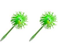 Tinc - Stylo à Bille Lumineux, Encre Bleue, Tête Oscillante, un Design Amusant, Accessoire de Papeterie Fantaisie, Idéal Bureau, Ecole ou Maison, Vert (Lot de 2)