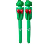 Tinc - Stylo de Boxe Hugga - Accessoire d'Écriture Interactif avec Mécanisme de Frappe et Encre Fluide - Fourniture Scolaire Amusante pour Enfant - Cadeau pour Sportif - Vert (Lot de 2)