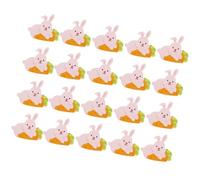 TINEASUR 100pièces Cartes Papier Lapin Animaux Dessin Animé avec Carotte pour Emballage Bonbon Sucette DIY Décoration Fête Garçon Fille Pâques Anniversaire