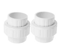 TINEASUR 2 Pièces Raccord Piscine 50mm en Plastique Blanc Joint Torique Epdm, Articulation Flexible Simplifiant L'installation pour Spas et Systèmes D'irrigation