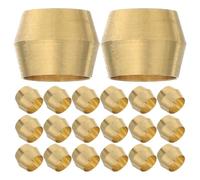 TINEASUR 20 Pièces Virole de Compression en Laiton 1/4 pour Tube Cuivre et | Montage Facile, Connexion Étanche, sans Soudure ni Évasement, pour Ligne D’air et Freinage
