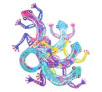 TINEASUR 4pièces Décoration Murale Métal De Sculptures De Lézard Fer Pour Intérieur Et Extérieur Pour Jardin Le Patio Salon