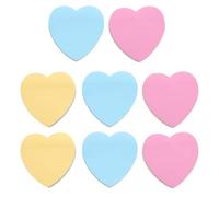 TINEASUR 8pcs Notes Autocollantes en Papier de Cœur, Amovibles sans Laisser de Colle, Couleurs Vives, pour Porte et Tableaux de Message