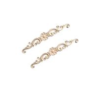 TINEASUR Applique en Bois Massif 2pcs pour Décoration Intérieure de Portes et Armoires, Incrustation Sculptée Beige, Style Délicat et Créatif, Décoration Maison Sûre