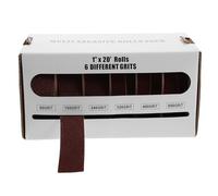 TINEASUR Boîte Distributrice de Toile Émeri à Déchirer Rouleau de Abrasif Sec pour Ponçage Précis sur Métal Verre et Bois Grains Rangement Pratique et Remplacement Rapide