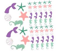 TINEASUR Confettis Thème Sirène et Animaux Marins en Papier 100pcs Couleur Aléatoire Remplissage de Ballons pour Décoration de Table pour Fête et Mariage Océanique