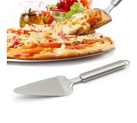 TINEASUR Coupe-pizza sans Abîmer la Pâte en Acier Inoxydable Argenté, Spatule Triangulaire pour Servir et Couper Tarte ou Lasagne Ustensile de Pâtisserie Pratique Cuisson