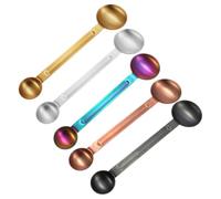 TINEASUR Cuillère à Mesurer Café Double Tête en Acier Inoxydable 5pcs Capacité Précise 15ml et 5ml Cuisine et Cafés, Design Facile à Ranger