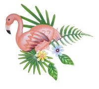 TINEASUR Décoration Murale en Fer Flamant Rose pour Jardin et Salon, Sculpture Murale Décorative Finition Lisse, pour Sandales Femme Décor Côtier