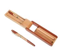 TINEASUR Ensemble de Stylos en Bois Joint Élégant avec Boîte en Bois, Stylo-plume et Stylo à Bille pour Bureau et École, Expérience D'écriture Fluide et Portable