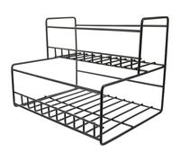TINEASUR Étagère de Rangement la Cuisine Stable et Facile à Nettoyer Noir Cuisine pour Organiser Pots de Confiture et Accessoires Magasin de Thé
