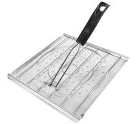 TINEASUR Grill de Cuisson avec Poignée Pliable Barbecue sans Revêtement pour Viande Poisson Accessoire Camping Randonnée Cuisson Extérieure Robuste et Sûr