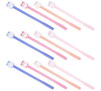 TINEASUR Lot de 12 Stylos à Gel Adorables Design de Hamster en Plastique et Silicone, Expérience D'écriture Super Fluide, Recharge Remplaçable, pour École et Bureau Style Plusieurs styles