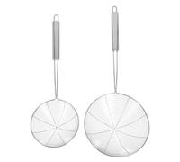 TINEASUR Lot de 2 Écumoires Araignée en Acier Inoxydable avec Poignée Ergonomique, Passoire Fine Portable pour Friture et Cuisson des Pâtes
