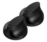 TINEASUR Noir Bouton de Minuterie Rotatif 2 Pièces en Plastique | Capuchon de Commande pour Usage Domestique et Commercial, Léger, Simple à Utiliser, Compatible Universellement
