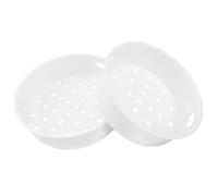TINEASUR Panier Vapeur Plastique 2 Pièces pour Cuiseur Riz Électrique 3l et 5l, Léger et Multifonction, pour Cuisiner Viande et Légumes Vapeur