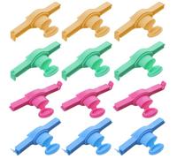 TINEASUR Pinces de Fermeture Réutilisables Clips Colorés Lot de 12 Compactes et Légères pour Sachets Alimentaires pour Paquet à Goûter et Conservation Cuisine