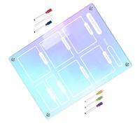 TINEASUR Tableau Magnétique et Partage D'emploi Temps en Acrylique pour Réfrigérateur Effaçable Planning Hebdomadaire Ensemble 1 Pièce la Cuisine