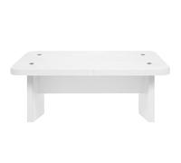 TINEASUR Tabouret Table en Bois Blanc Repose-Pieds Antidérapant, Support Ergonomique Multifonction pour Maison et Bureau