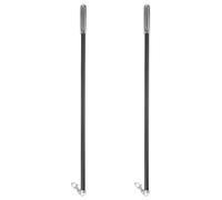 TINEASUR Tige à Rideaux en Alliage D'aluminium et Plastique 50cm, Poignée Manuelle pour Tringles à Rideaux Romaines, Lot de 2 Pièces, Décoration Intérieure