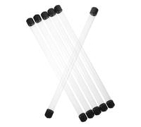 TINEASUR Tubes de Rangement Ronds en Plastique Transparent pour Bâtons de Parfum Agarwood de 10g Design Simple en PVC et Acrylique Lot de 6 avec Couvercle