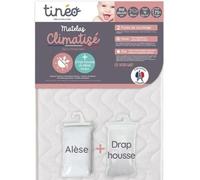 Matelas climatisé TINEO 60x120 cm + drap housse + alèse (lot)