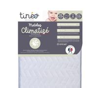 Tinéo - Matelas Climatisé 60x120x10cm - Matelas Bébé - Climatisé - 1 Face Été - 1 Face Hiver - sans Traitement - Densité 20 kg/m3 - Fabriqué en France