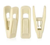 Tinfol Lot de 50 Pinces à cintres en Velours Gris Solides floqués pour cintres Fins (Beige)