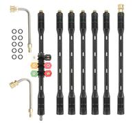 TINMAGI Lot de 9 Rallonge pour Nettoyeur Haute Pression, 4000PSI Outils de Nettoyage de Gouttière avec 6 Embouts de Buse, Lance d'Extension Compatible pour Karcher K2 K3 K4 K5 K6 K7