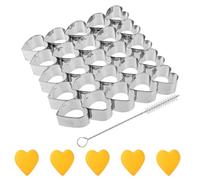 Tinoaly Emporte-Pièce en Forme de Cœur, 25 Cavités Petit Emporte-Pièce en Forme de Cœur Acier Inoxydable Moules pour la Pâtisserie pour la Maison Pâtisserie Restaurants, 2,9 x 2,7 cm Par Taille