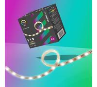 Tint Bande LED intelligente, lumière blanche et colorée RVB pour éclairage indirect, changement de couleur, 5 m de long, 24 W, 6 scènes de lumière préprogrammées, Bluetooth + Zigbee, fonctionne avec