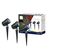 tint Lot de 3 spots de jardin LED Smart d'extérieur - Avec piquet - Changement de couleur RVB - IP44 - Intensité variable - Longueur du câble de 9 m - Fonctionne avec Alexa