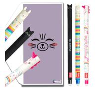 Tinte Ink Legami - Ensemble de stylos effaçables avec jolie enveloppe - (Set de chat, lama, licorne, 3 stylos)
