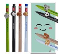 Tinte Ink Legami Stylos Gel Amis Mignons Choisissez un Ensemble de 4 avec Enveloppe Cadeau! - Choisissez un Design Mignon! (Ours, Panda, Koala & Paresseux)