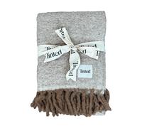 Tinted Plaid en mohair Fridh Brown-off white. 130x170 cm