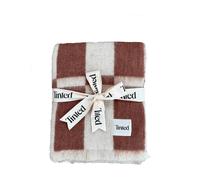 Tinted Plaid en mohair Hallin Off white-rust. 130x170 cm