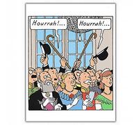 Tintin Carte postale double Moulinsart, Hourrah !! (12,5x17,5cm)
