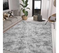 Tinyboy-hbq Grand tapis doux et antidérapant pour salon et chambre (blanc gris, 200 x 250 cm)