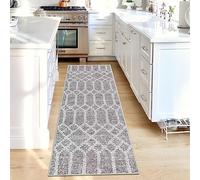 Tinyboy-hbq Tapis de Cuisine antidérapant Lavable Moquette Long Doux Gris Tapis Cuisine Devant evier pour Chambre à Coucher couloirs Salon Cuisine (Gris bohème, 60 x 300 cm)