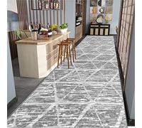 Tinyboy-hbq Tapis de Cuisine antidérapant Lavable Moquette Long Doux Gris Tapis Cuisine Devant evier pour Chambre à Coucher couloirs Salon Cuisine (Ivoire/Gris, 80 x 300 cm)