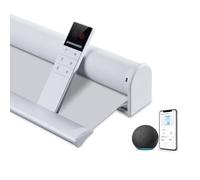 TIPIACE Stores motorisés intelligents à Fil Dur entièrement occultants en Tissu imperméable épais pour la Maison, Taille personnalisée (White)