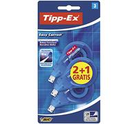 Tipp-Ex Easy Correct - Rubans Correcteurs à Système de Correction Latérale de 12 m x 4,2 mm, Pack de 2+1