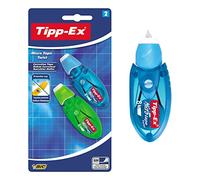 Tipp-Ex Micro Tape Twist Rubans Correcteurs 8 m x 5 mm - Corps Couleurs Assorties, Blister de 2