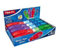BIC Ruban correcteur Tipp-Ex Micro Tape Twist – 5 mm x 8 m – corps couleurs assorties – Boîte de 10